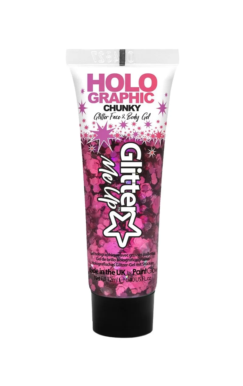 Pink Holographic Chunky Glitter Gel