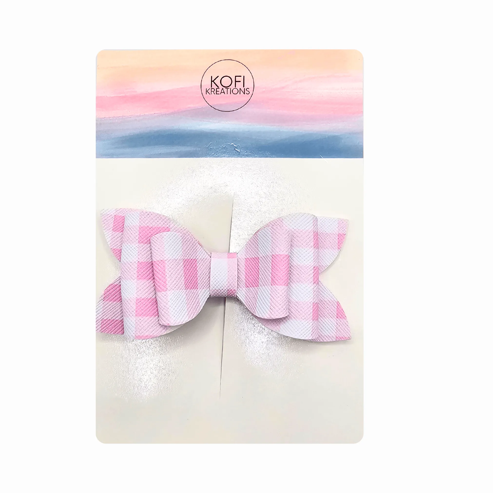 Pink Plaid Hair Bow
