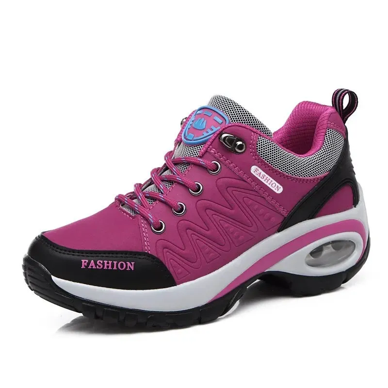 Platform Casual Sneakers Wedges Chunky Hiking Woman Sports Shoes