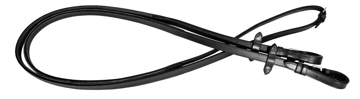 Platinum Rubber Backed Leather Reins