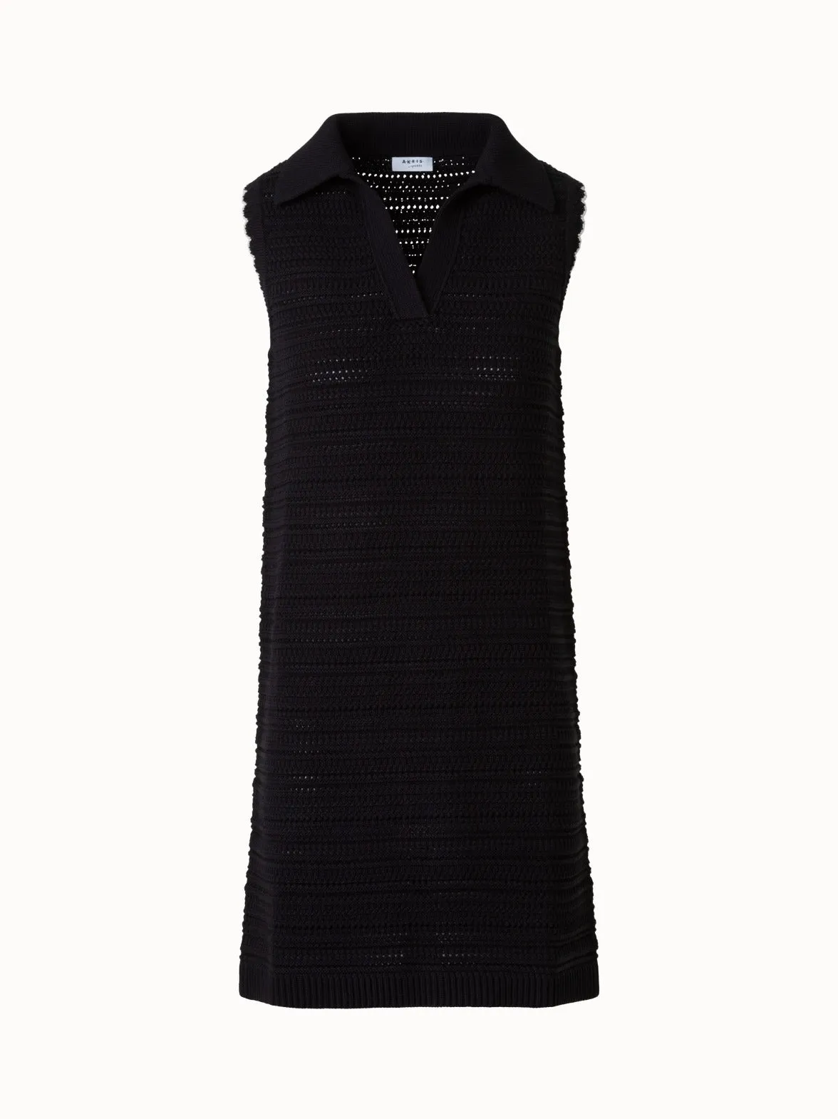 Polo Knit Dress in Chunky Knit Cotton