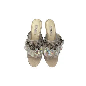 Prada Lucite Gem Chunky Heels