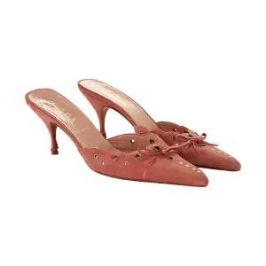 Prada Pink Grommet Heels