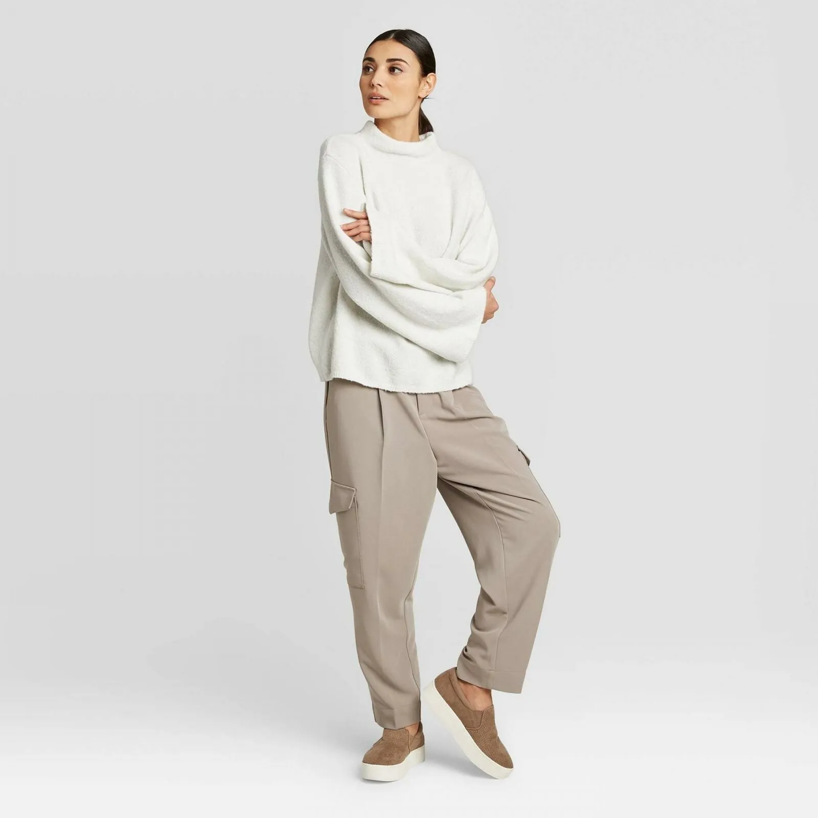 Prologue Women's Modern High Neck Pullover Sweater