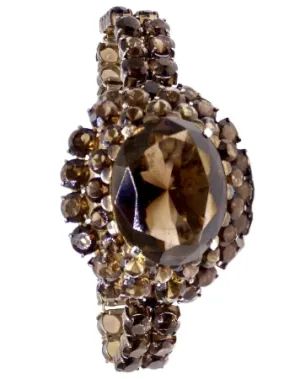Quartz & Silver Statement Bracelet