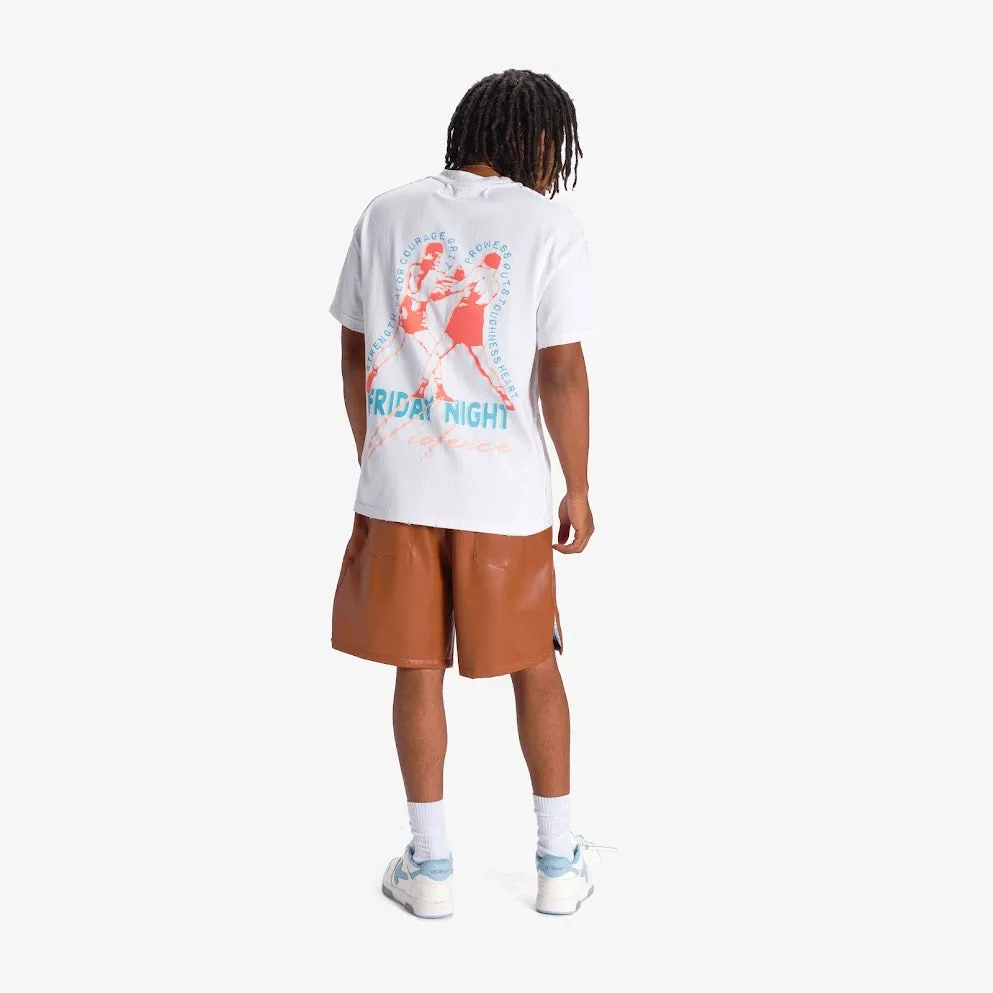 "DELIRIOUS" LEATHER SHORTS (BROWN)