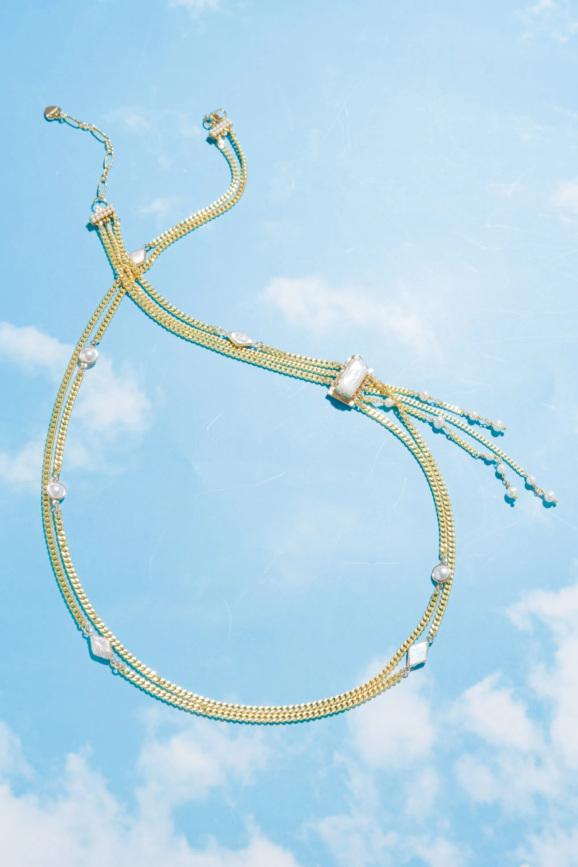 Raine Chunky Gold Long Necklace