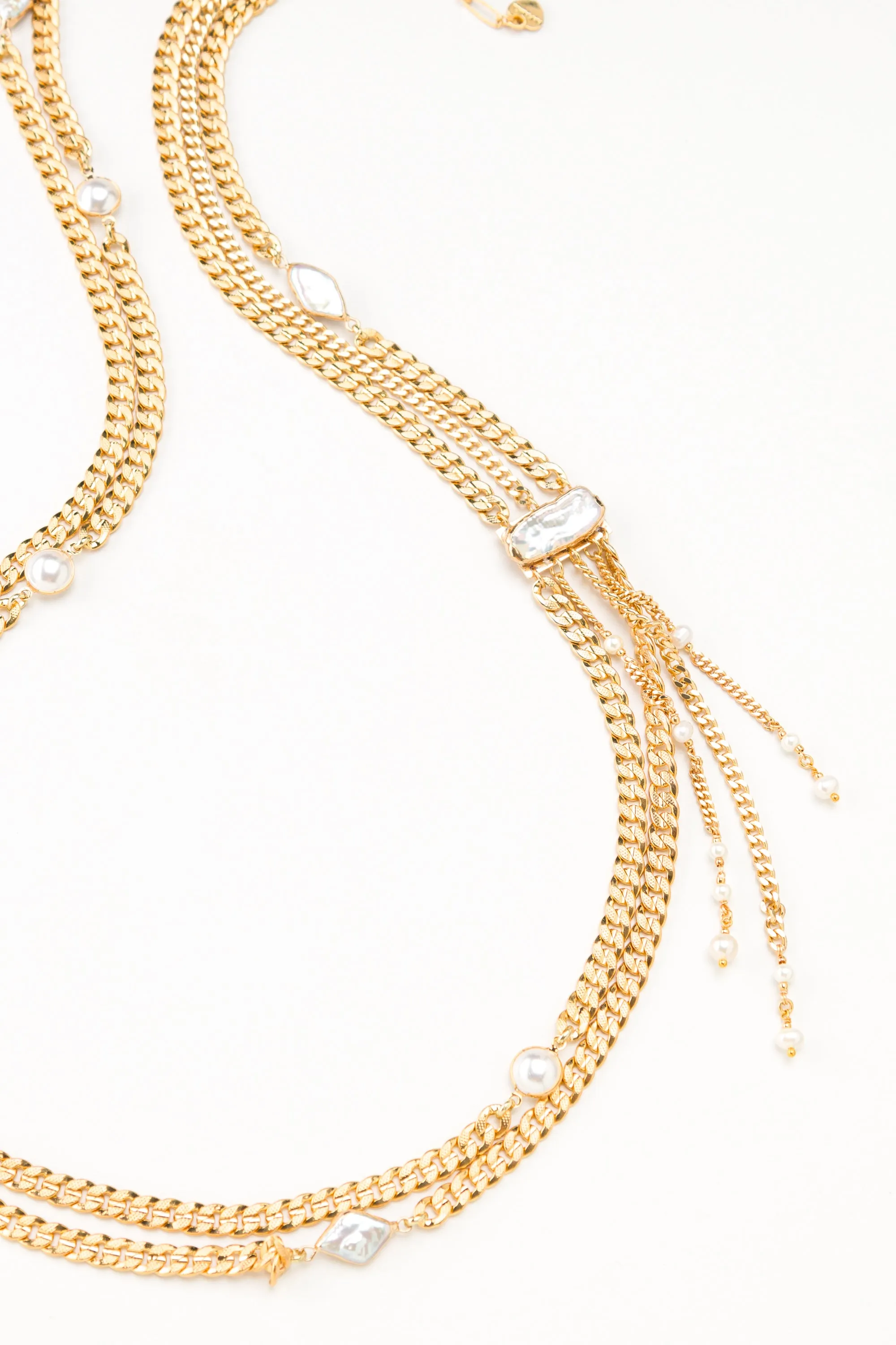 Raine Chunky Gold Long Necklace