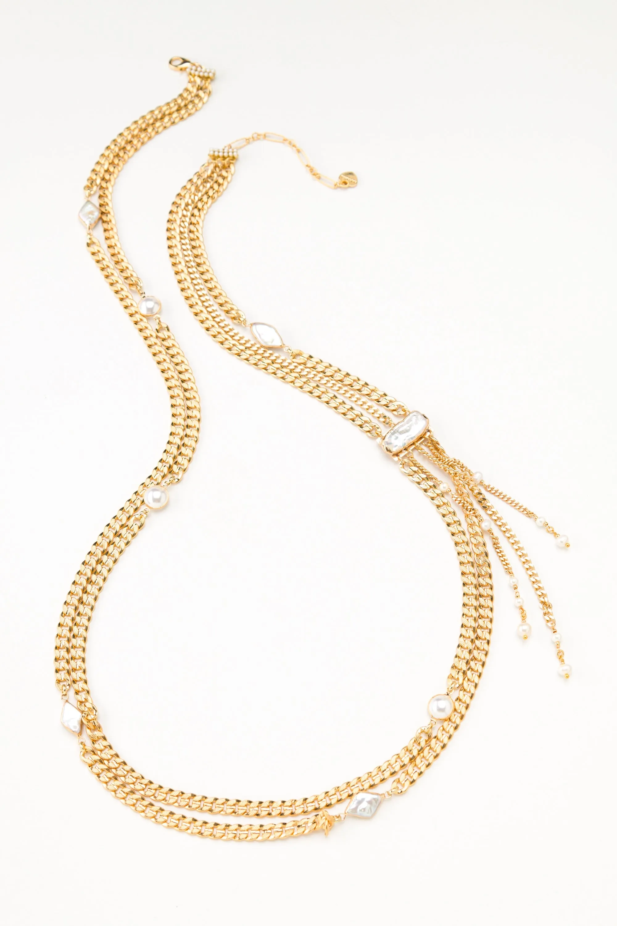 Raine Chunky Gold Long Necklace