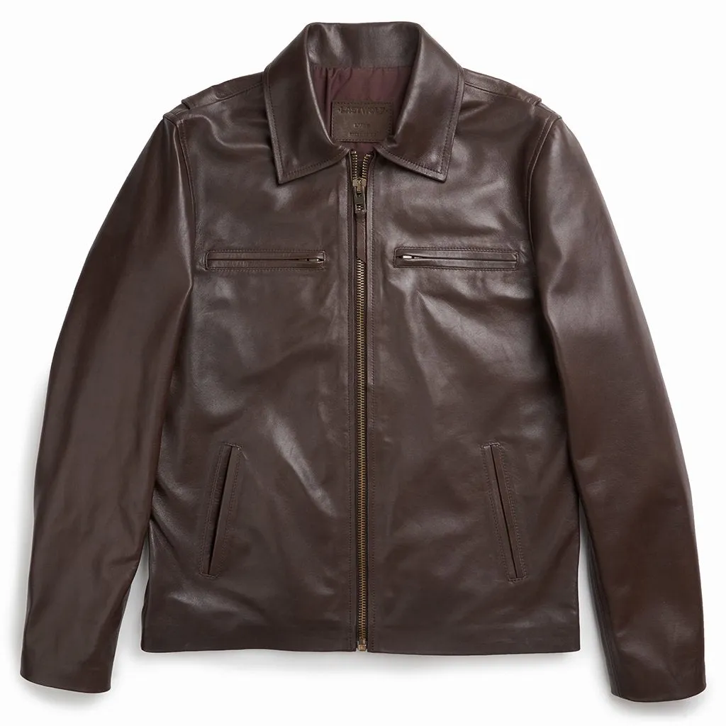RAINIER MOTO LEATHER JACKET - ESPRESSO