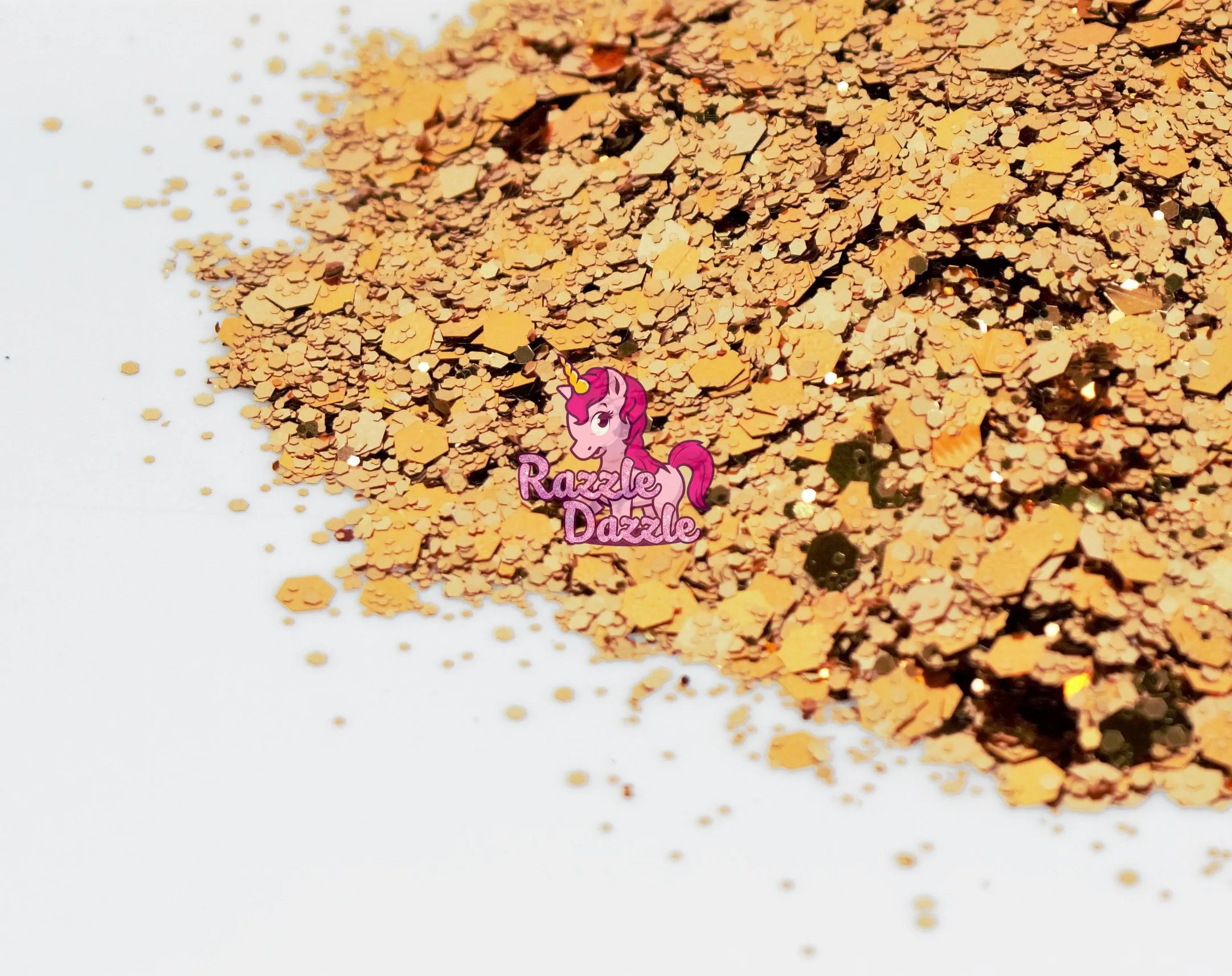 Razzle Dazzle Bronze Goddess Glitter- Cosmetic Nail Glitter, Glitter for Resin Arts Crafts, Multi-Purpose Making Tumblers, Silicon Molds, Phone Cover Cards, Nail
