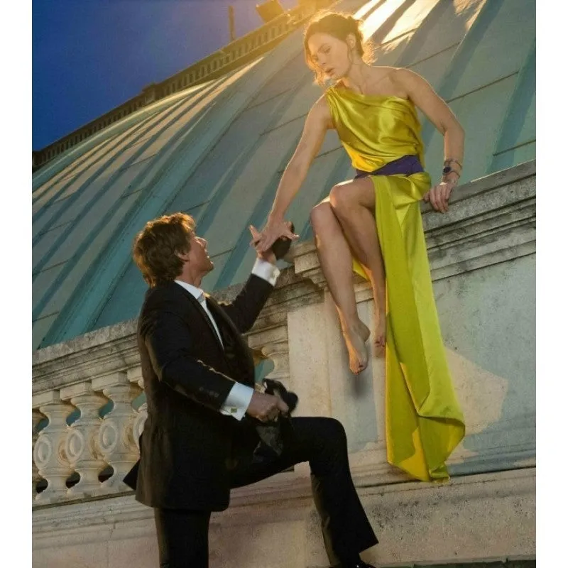 Rebecca Ferguson Dress Mission Impossible 5 One Shoulder Prom Dress