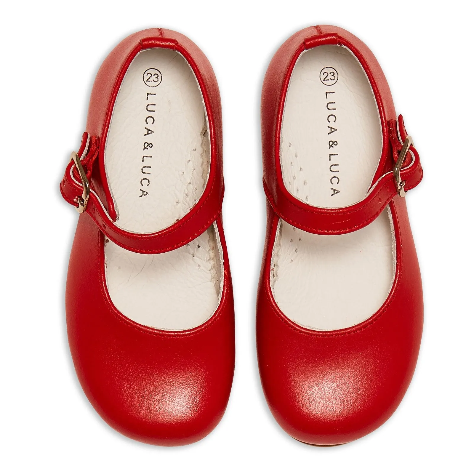 RED MARY-JANE SHOES