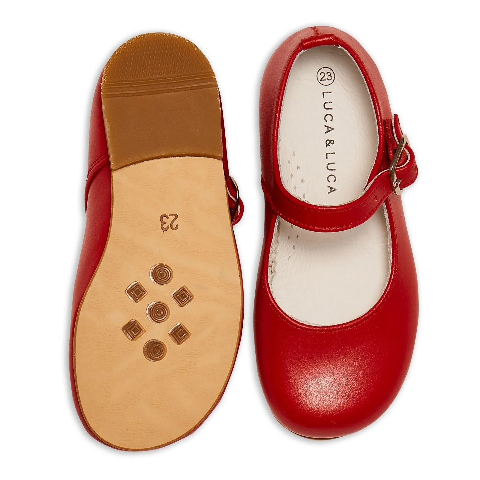 RED MARY-JANE SHOES