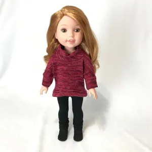 Red Pullover for Wellie Wishers Doll