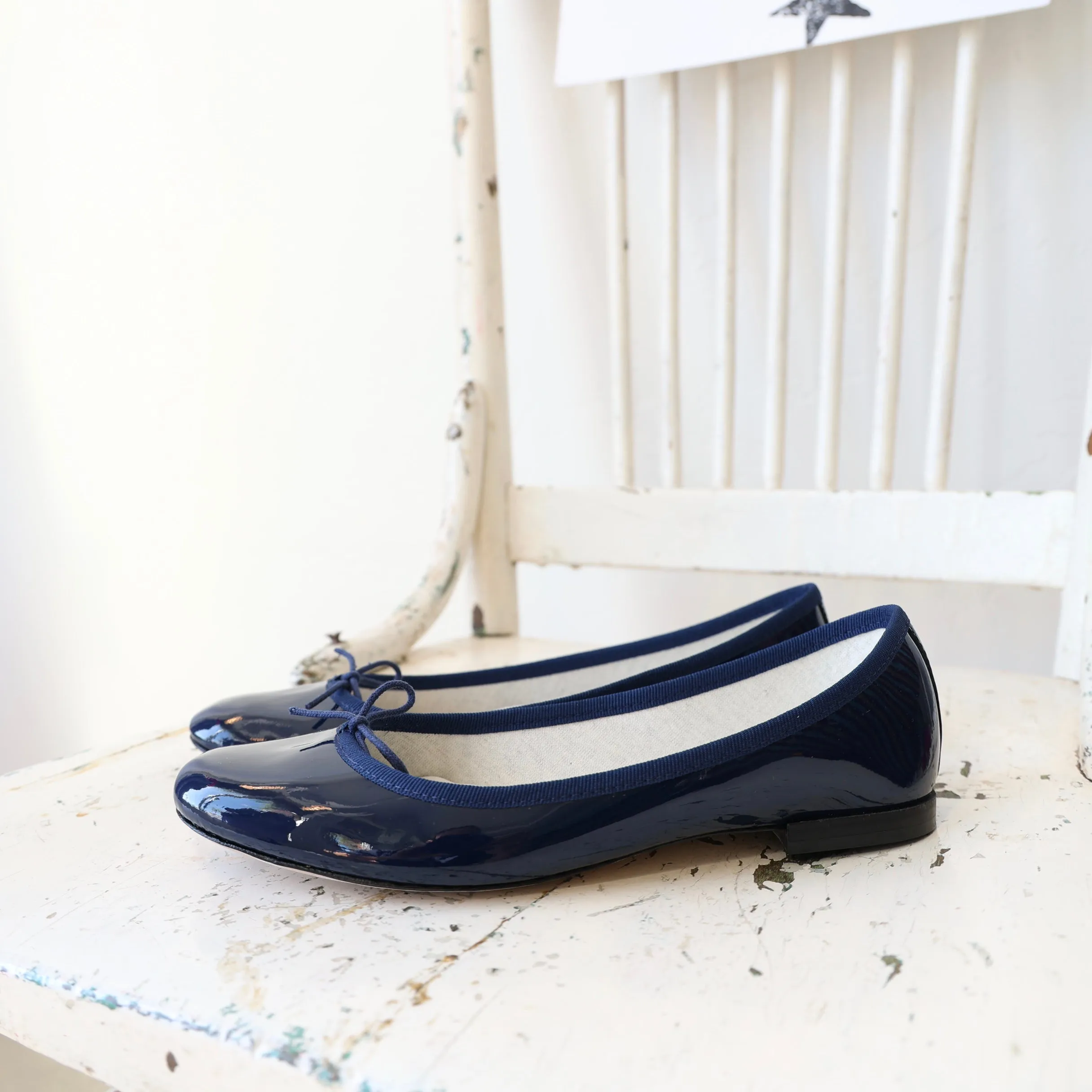 Repetto Ballerinas - Navy Patent