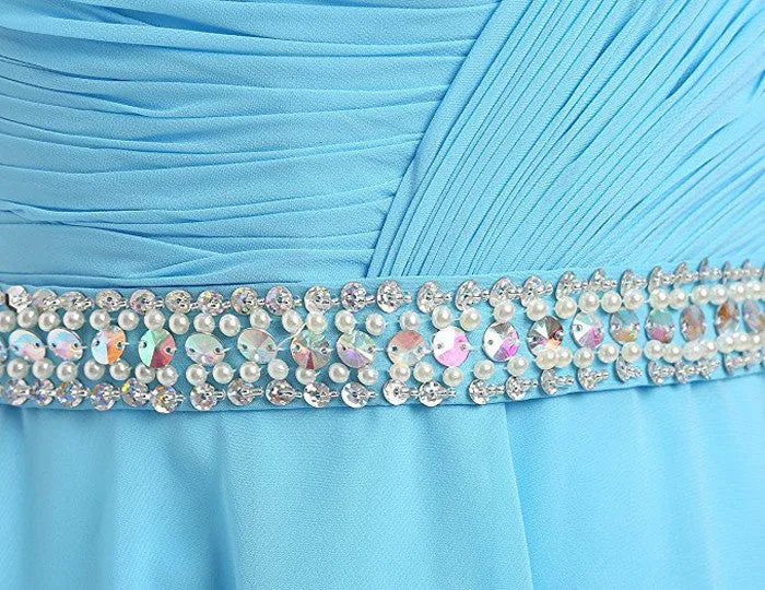 Ruched Chiffon Short Prom Dresses with Beading,Short Homecoming Dresses,SH61