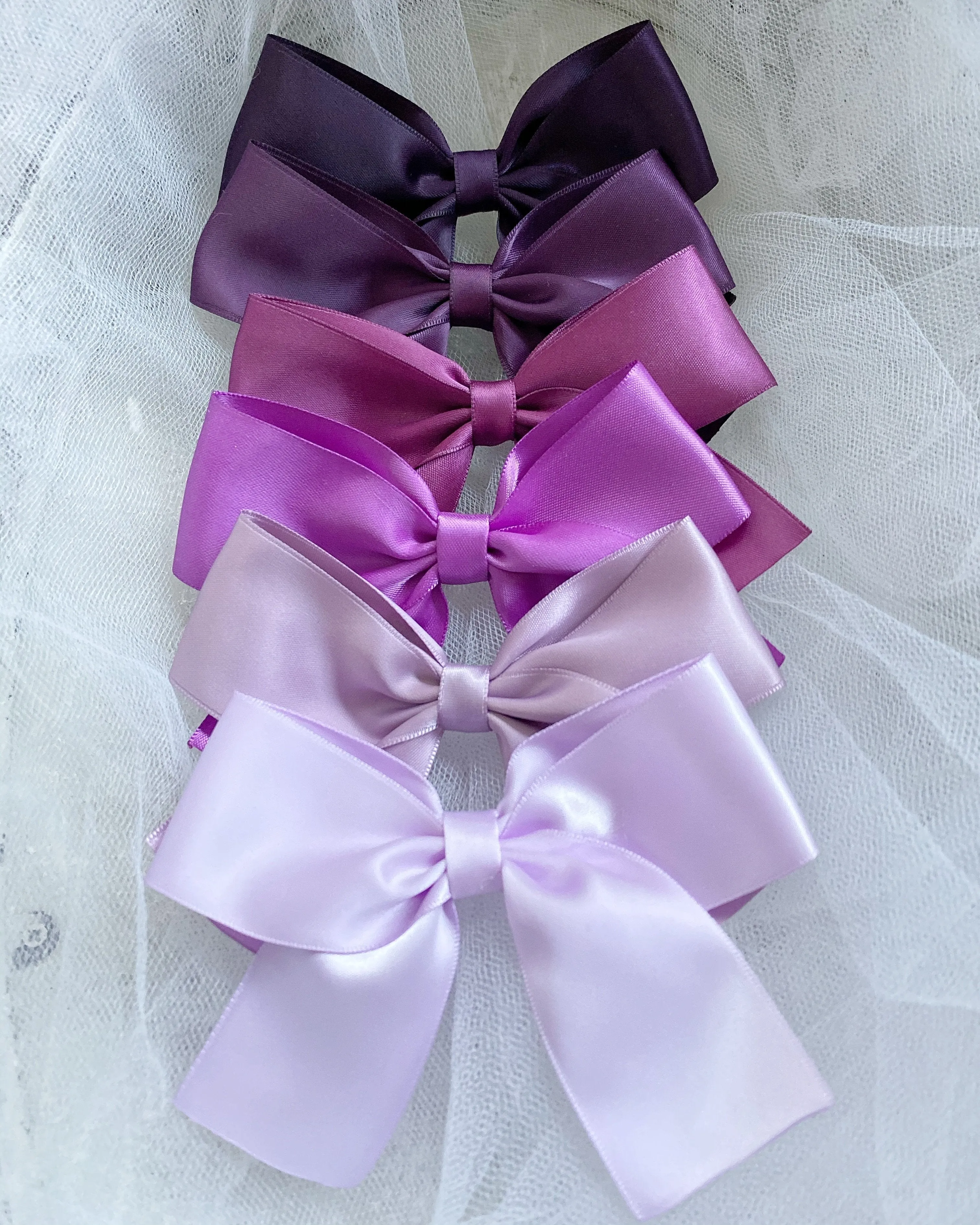Satin Bow Hair Clips for Girls