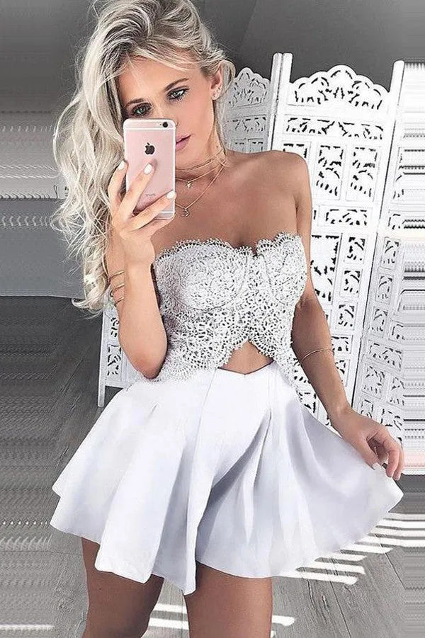 Sexy Sweetheart Short Prom Dress,Sleeveless Hollow Cheap Homecoming Dress,Party Dress SH152