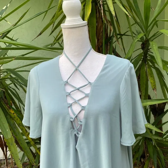 Show Me Your MuMu Sage Green Mini Dress Tunic