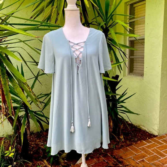 Show Me Your MuMu Sage Green Mini Dress Tunic