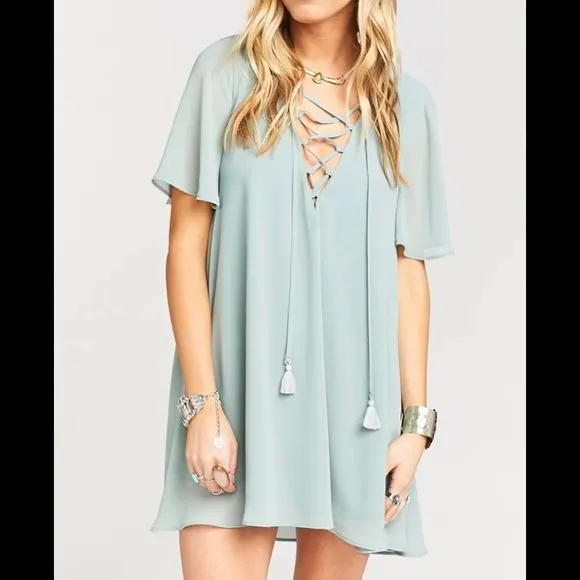 Show Me Your MuMu Sage Green Mini Dress Tunic