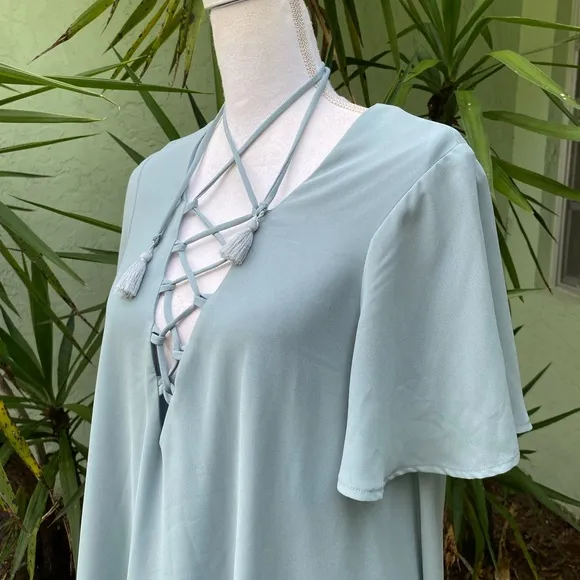 Show Me Your MuMu Sage Green Mini Dress Tunic