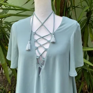 Show Me Your MuMu Sage Green Mini Dress Tunic