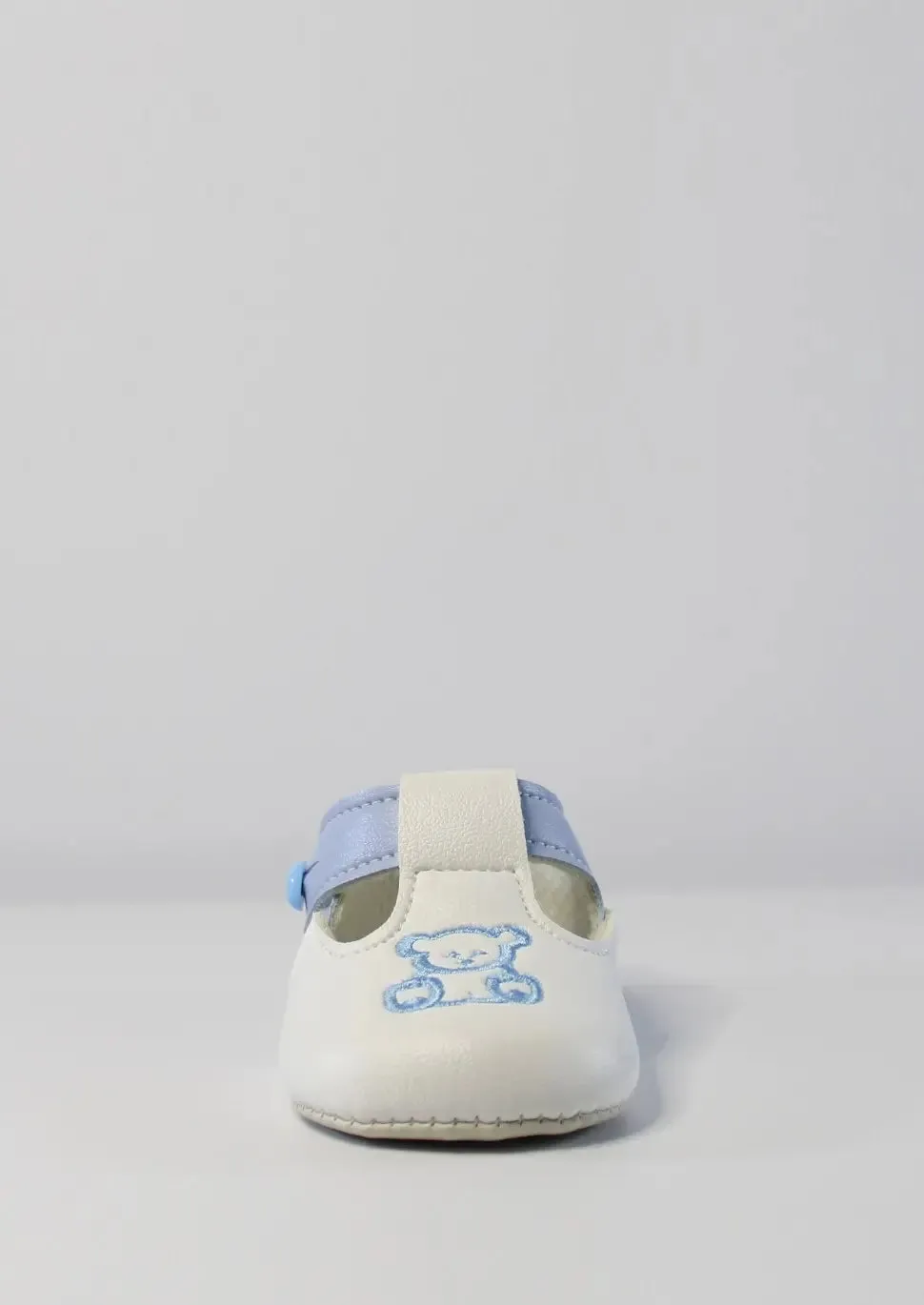 Sky & White Teddy Shoes