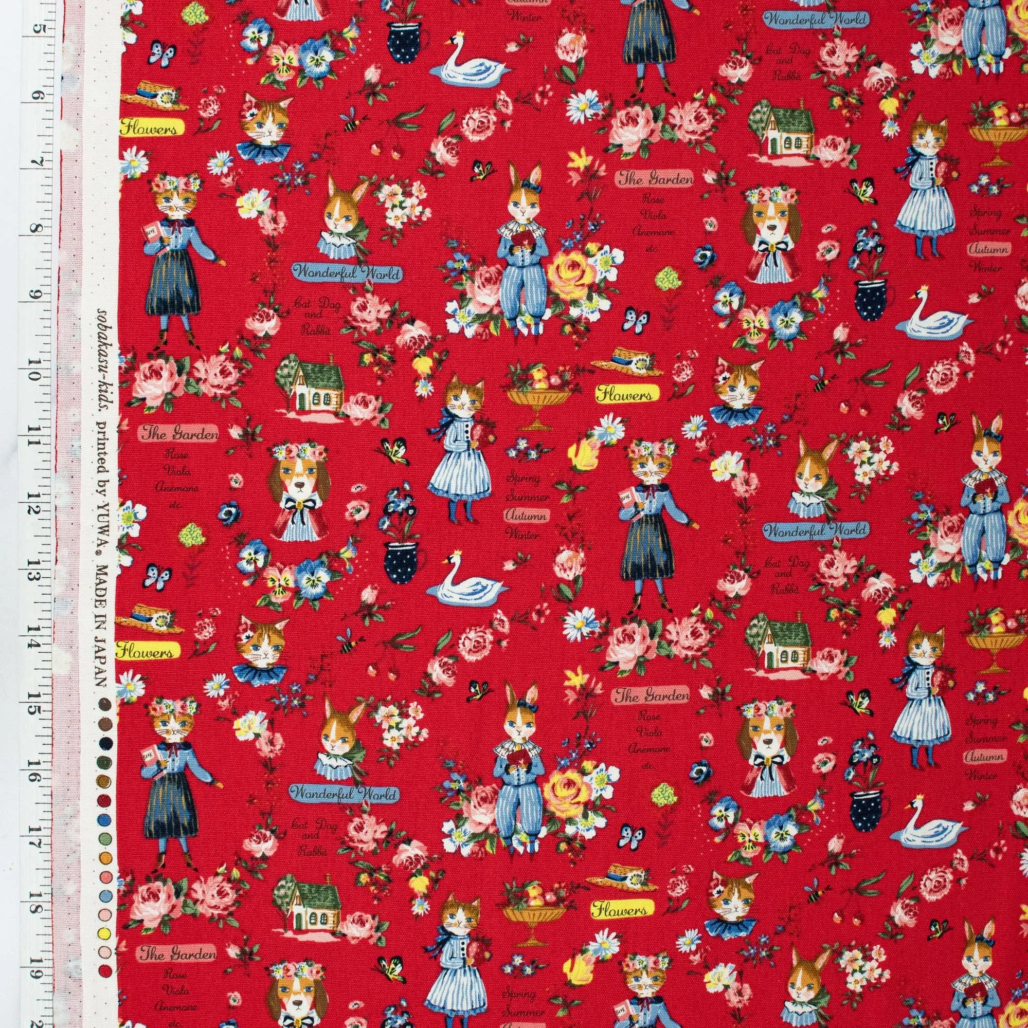 Sobakasu Kids - Wonderful World - Oxford Weight Color E Red