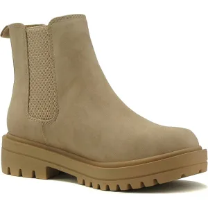Soda Pilot ~ Women Lug Sole Low Heel Chelsea Fashion Ankle Bootie w/Double Elastic Gore | Multiple Colors and Sizes