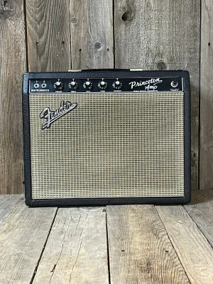 SOLD - Fender Princeton AA964 1965 Pre CBS Blackpanel Tube Guitar Amplifier