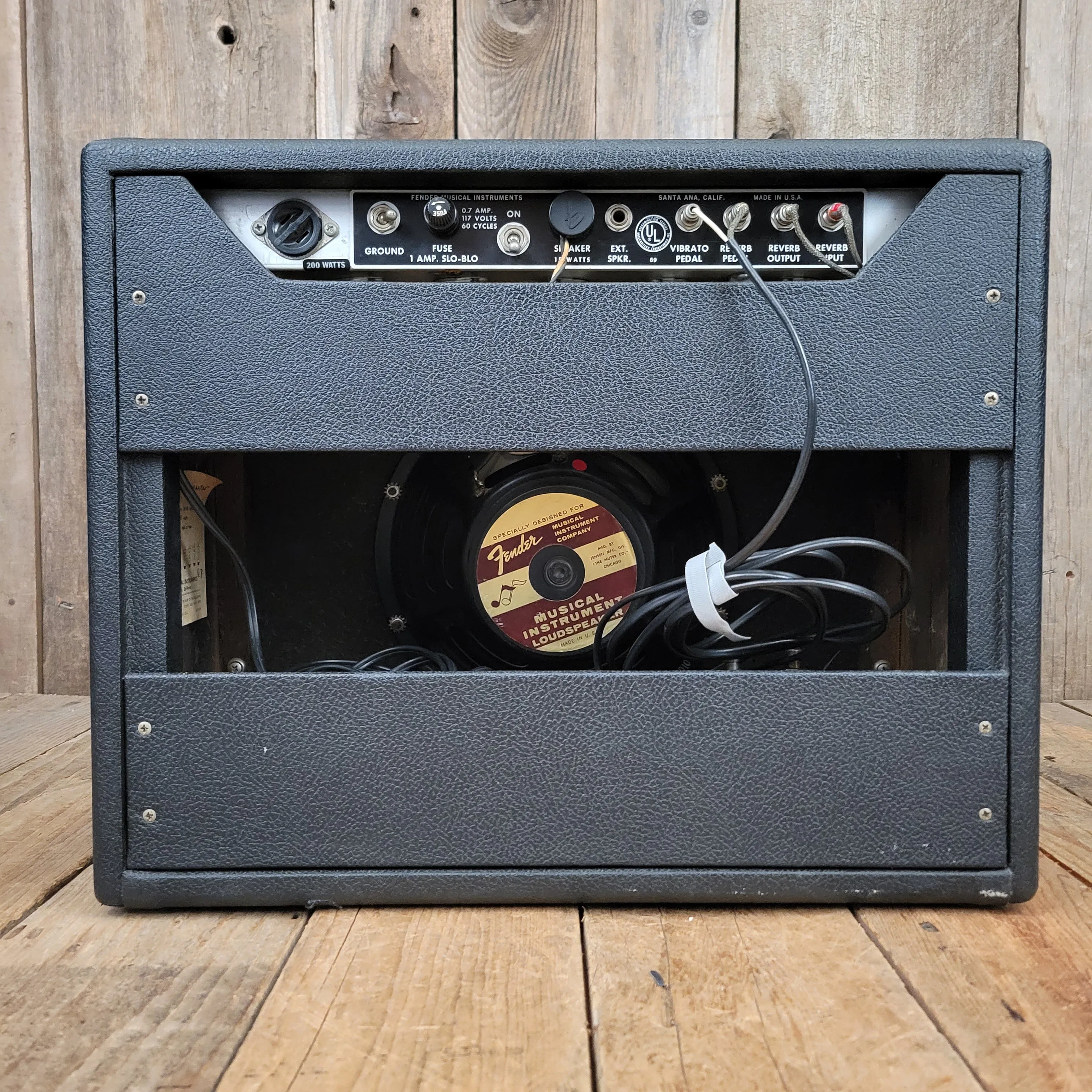 SOLD - Fender Princeton Reverb Black Panel AA764 1967 Clean and All Original Vintage Amp