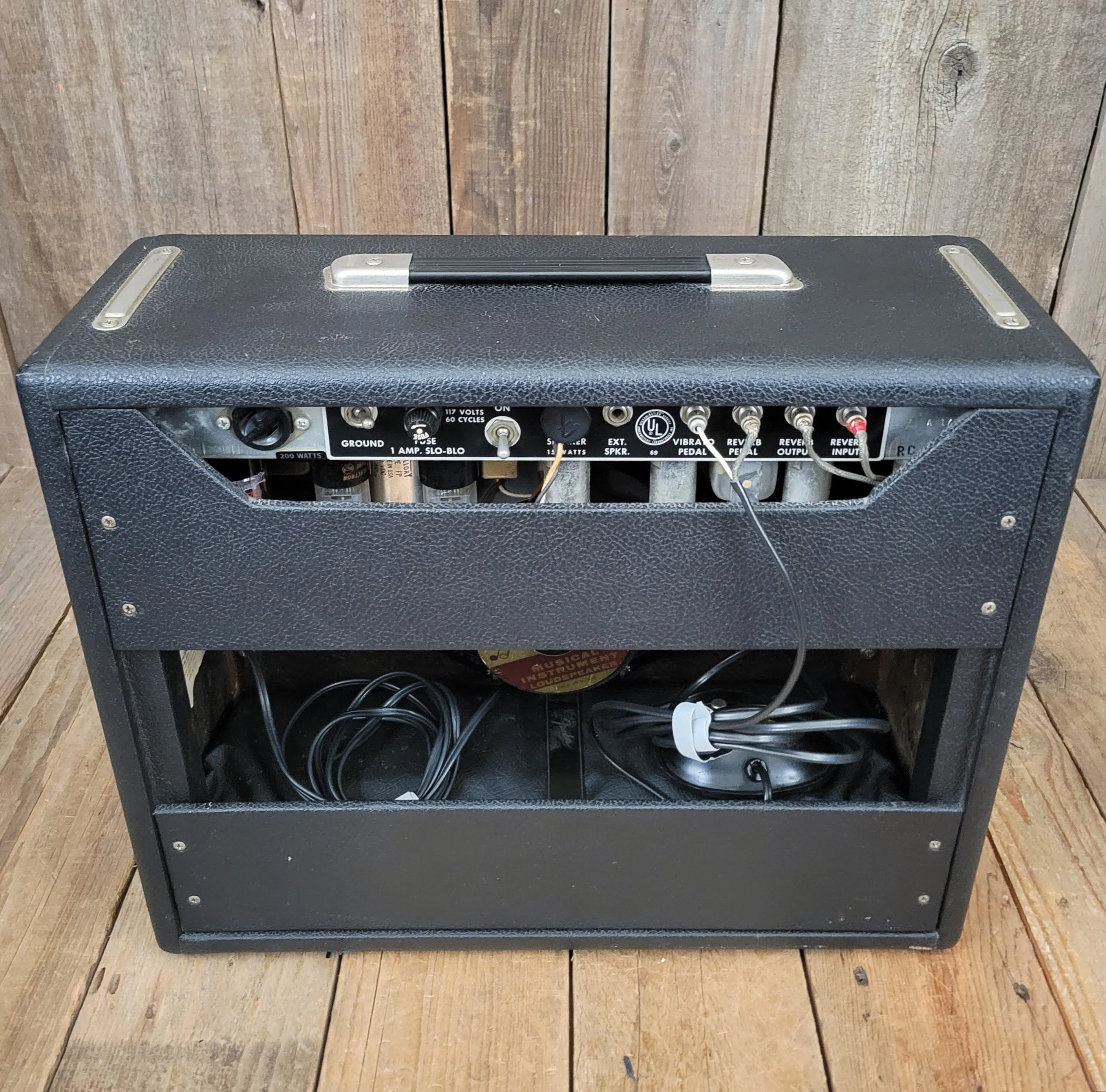 SOLD - Fender Princeton Reverb Black Panel AA764 1967 Clean and All Original Vintage Amp