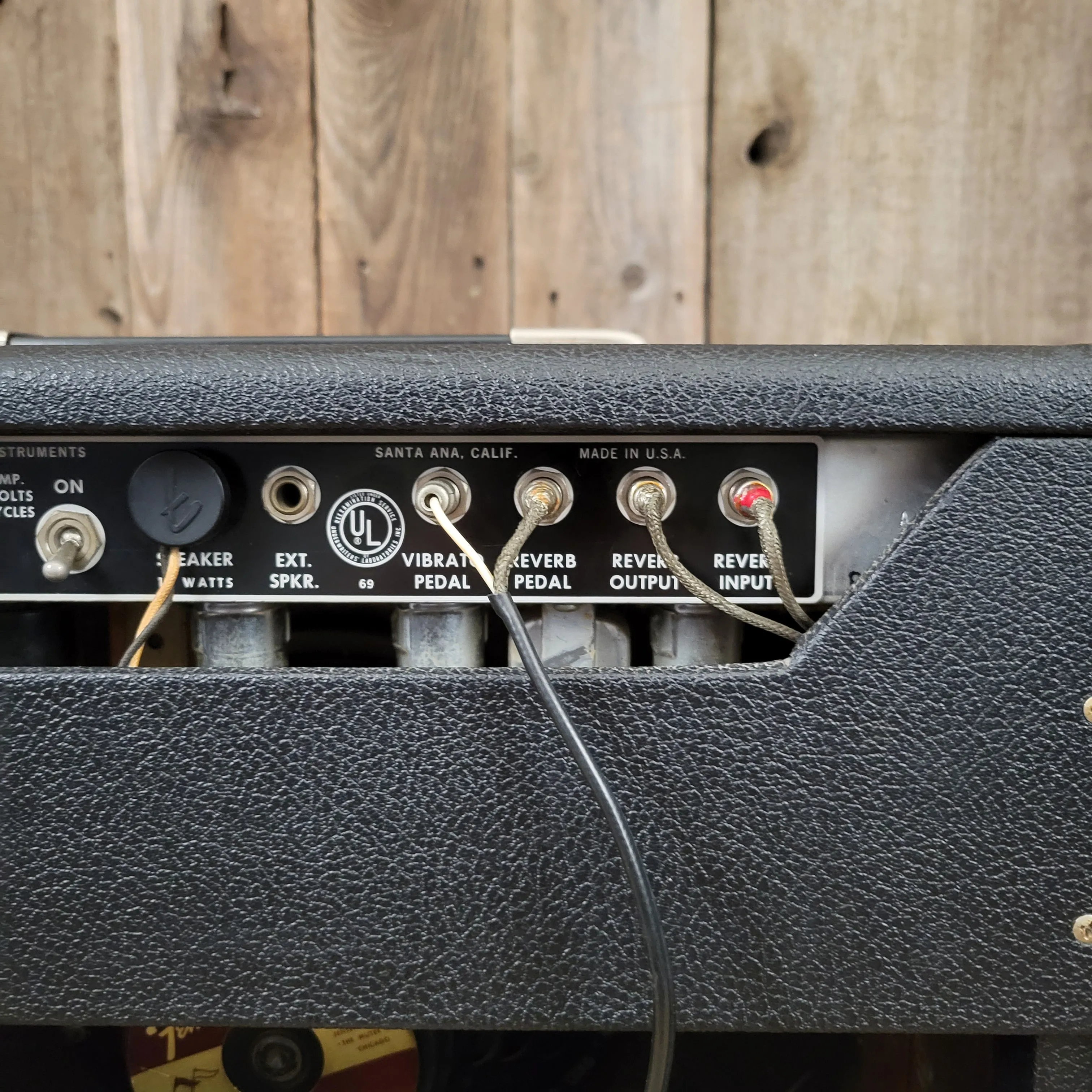 SOLD - Fender Princeton Reverb Black Panel AA764 1967 Clean and All Original Vintage Amp