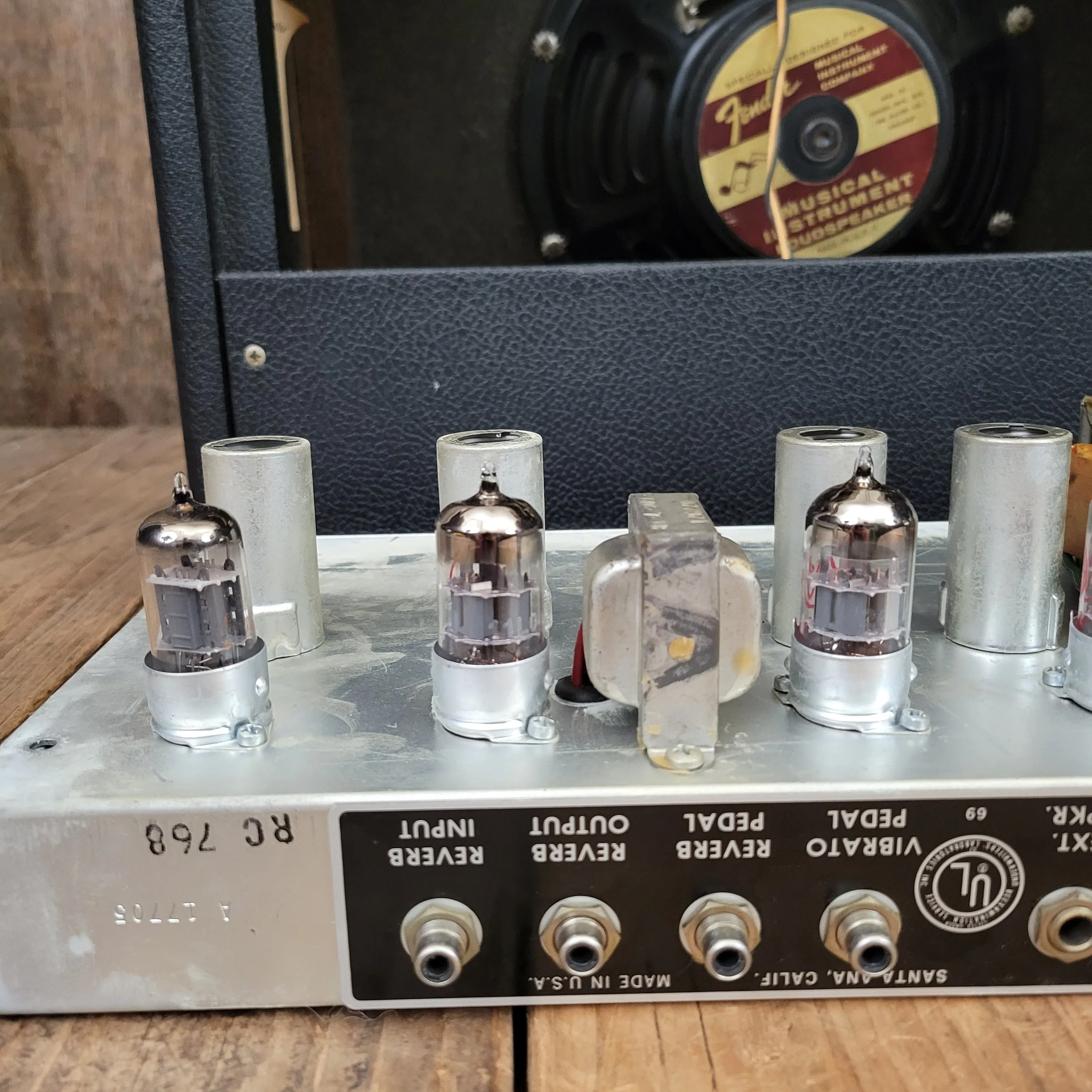 SOLD - Fender Princeton Reverb Black Panel AA764 1967 Clean and All Original Vintage Amp