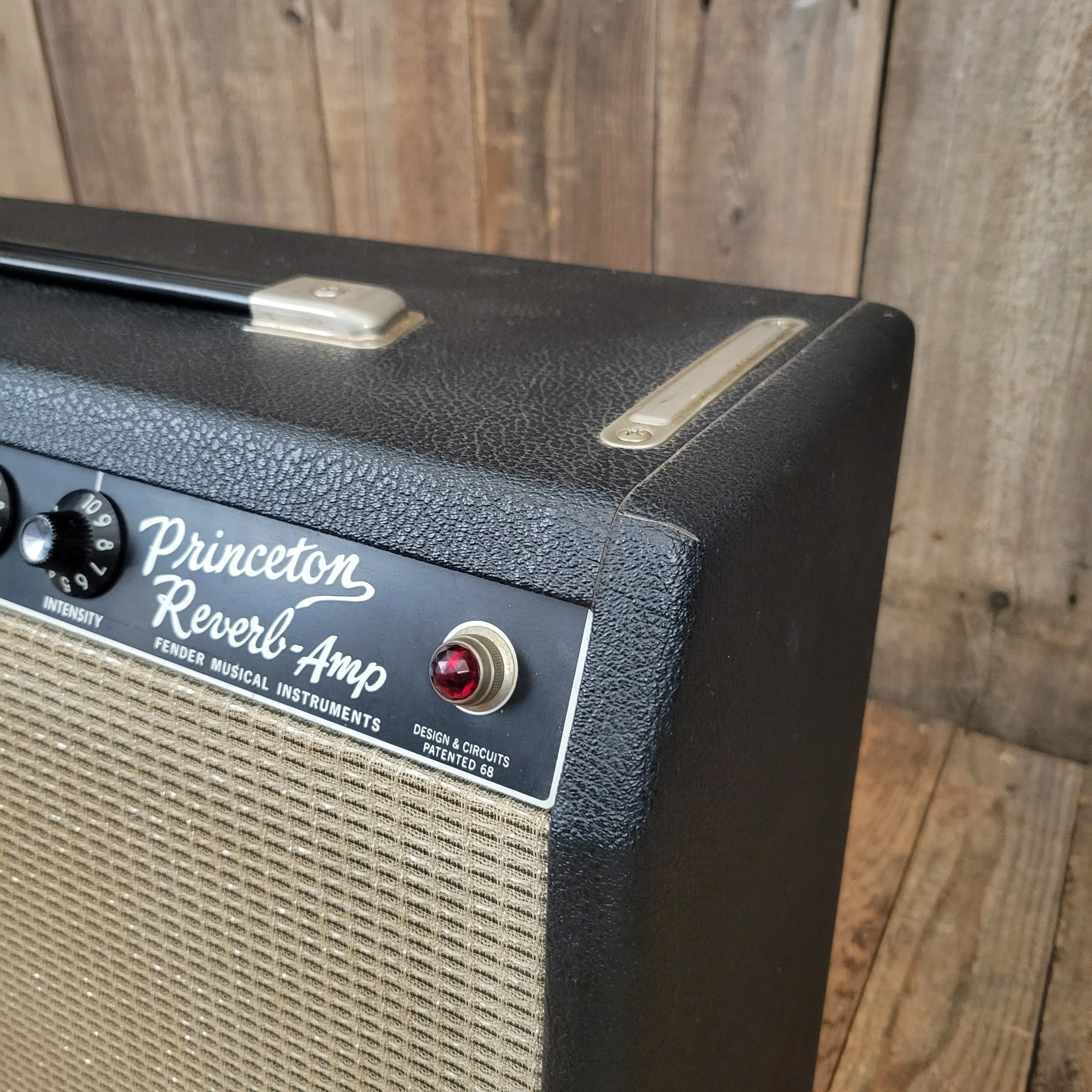 SOLD - Fender Princeton Reverb Black Panel AA764 1967 Clean and All Original Vintage Amp