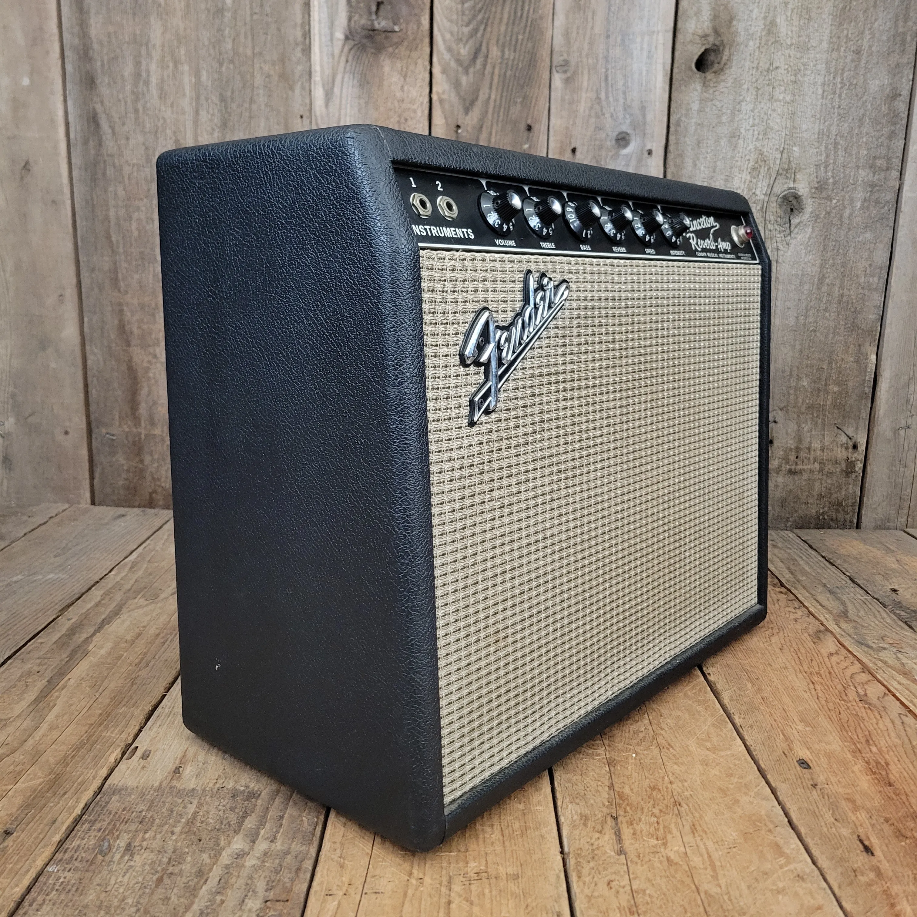 SOLD - Fender Princeton Reverb Black Panel AA764 1967 Clean and All Original Vintage Amp