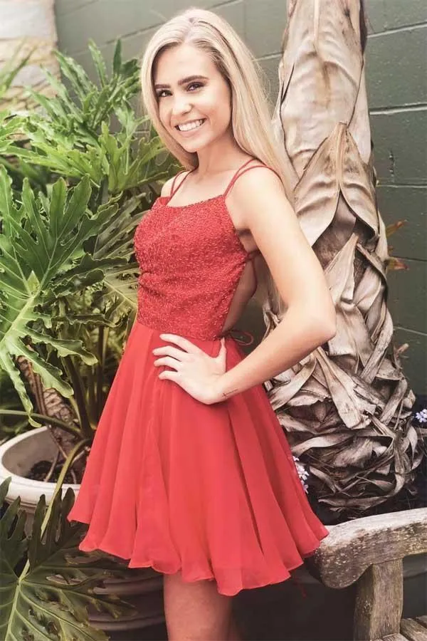 Sparkle Beading Blue Short Prom Dress Homecoming Dress HD0052