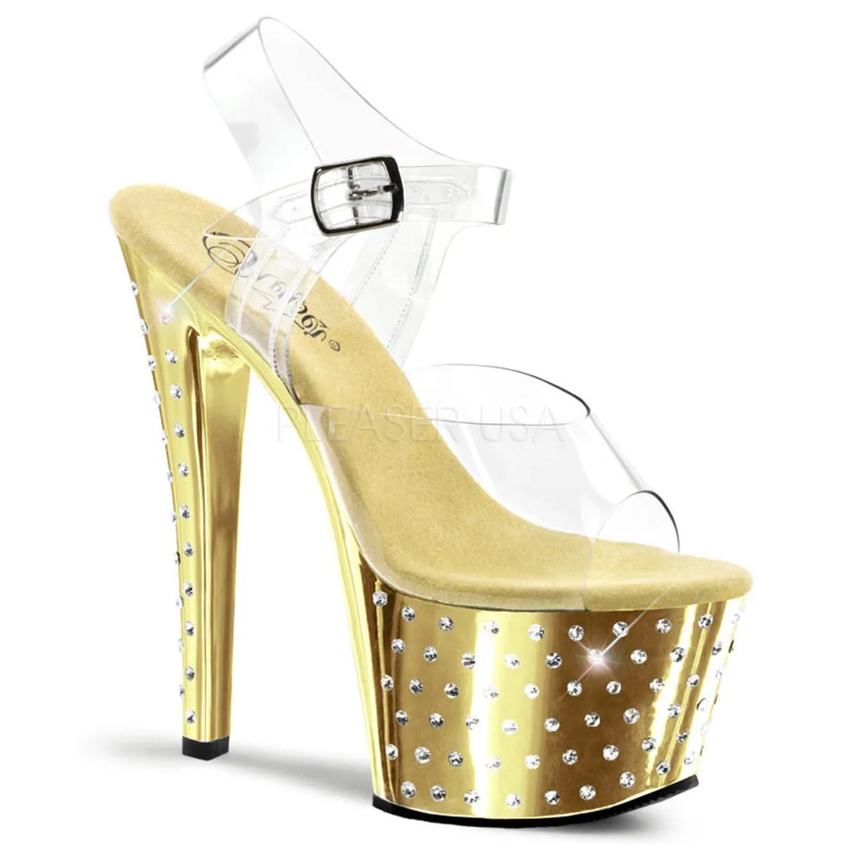 STARDUST-708  Clear/Gold Chrome