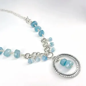 Sterling Silver and Aquamarine Necklace