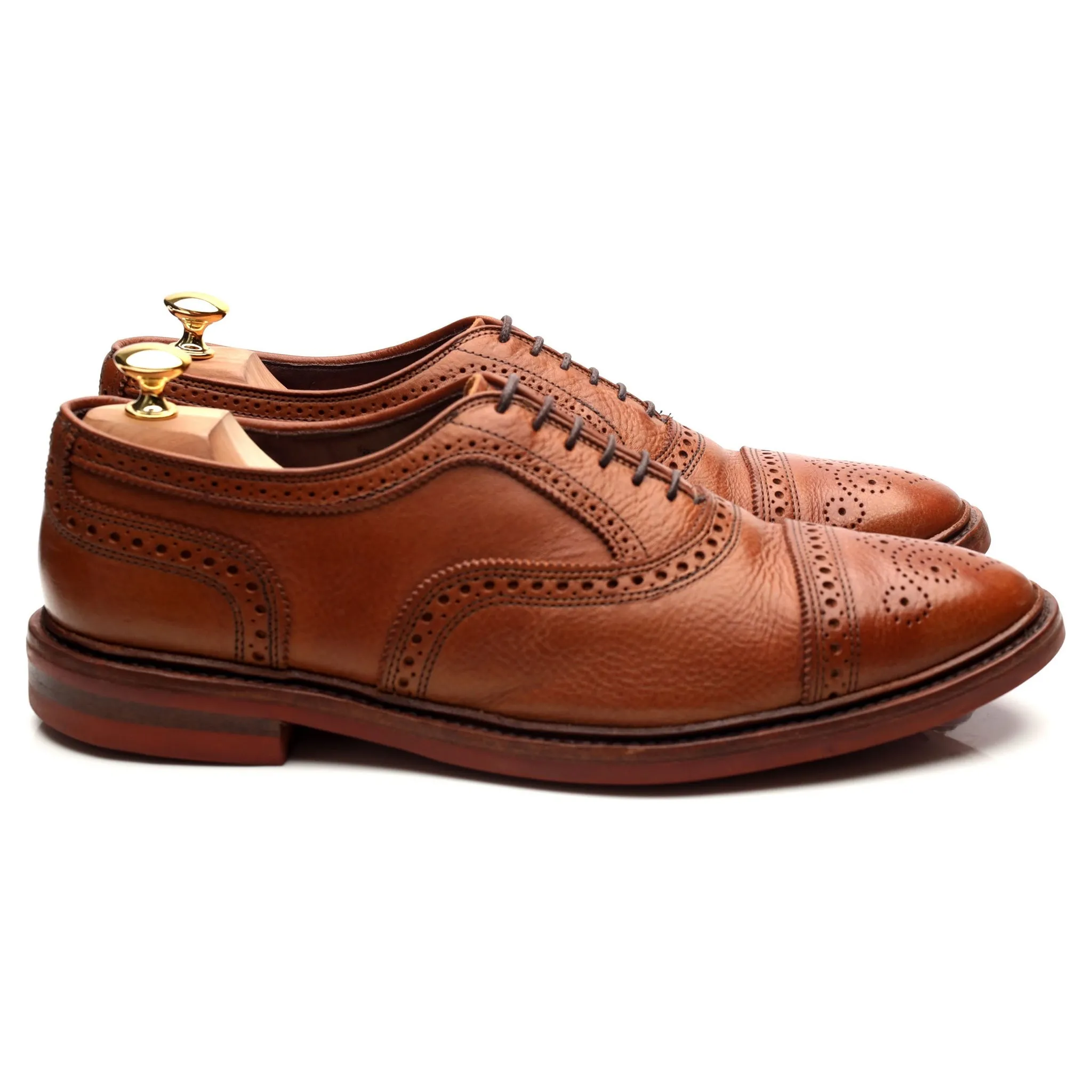 'Strandmok' Tan Brown Leather Oxford Brogues UK 11 US 11.5 D
