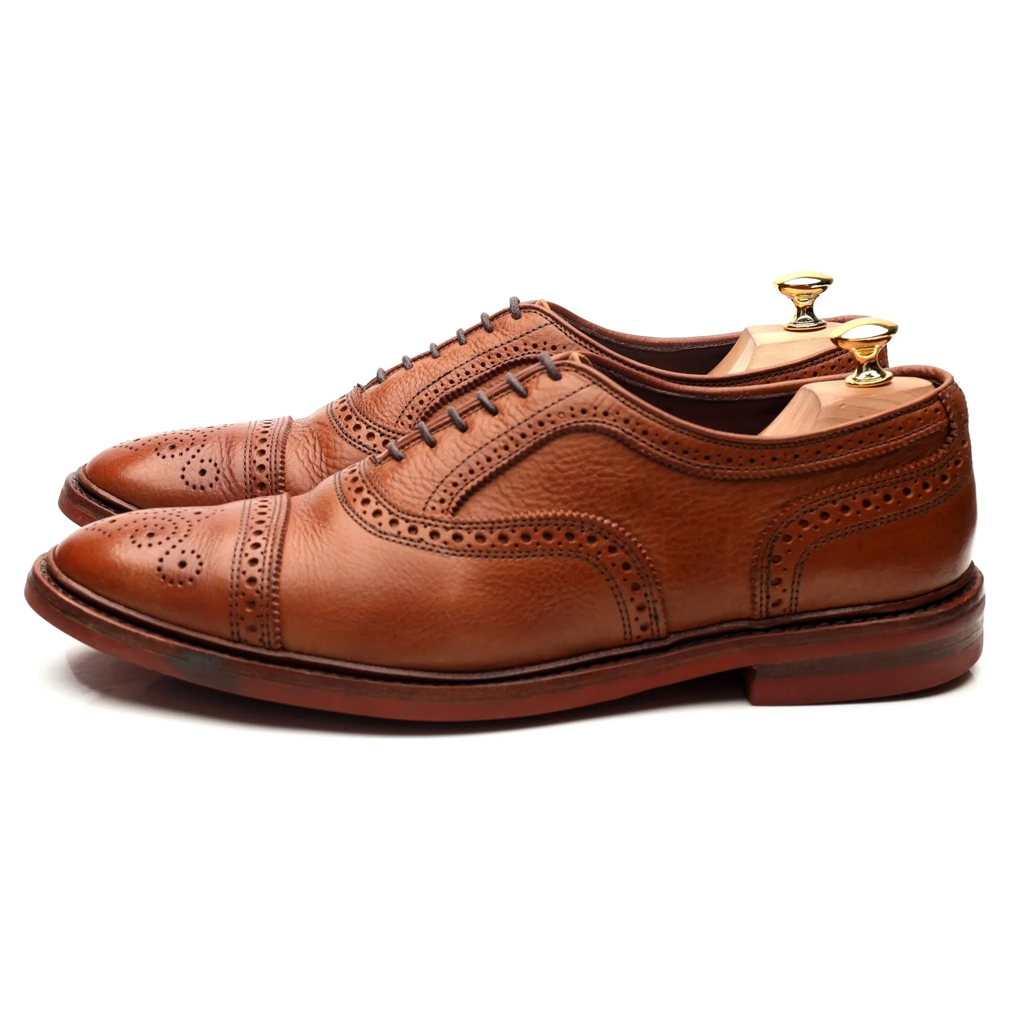 'Strandmok' Tan Brown Leather Oxford Brogues UK 11 US 11.5 D