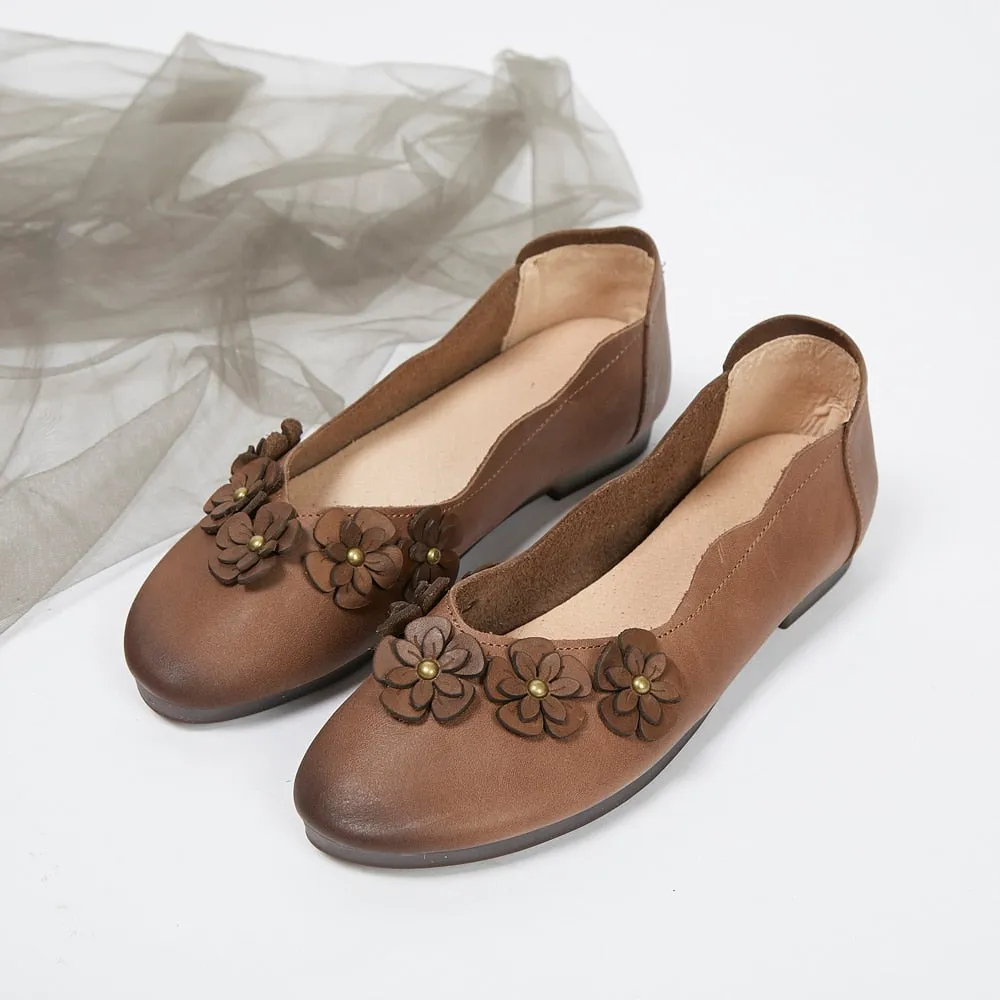 summer new Sen single shoes handmade shoes original retro soft comfortable leather
