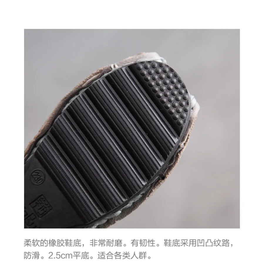 Summer Retro Soft Sole Leather Women's Shoes Personality Casual Sandals