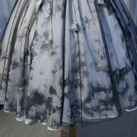 Sweetheart A Line Flowers Homecoming Dresses, Short Prom Dress HD0064