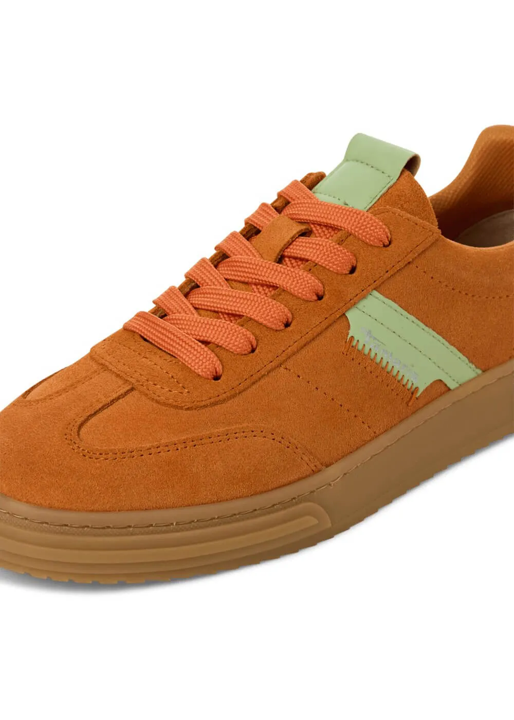 Tamaris Brenna Leren 70's Sneakers in Orange