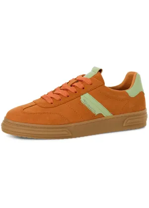 Tamaris Brenna Leren 70's Sneakers in Orange
