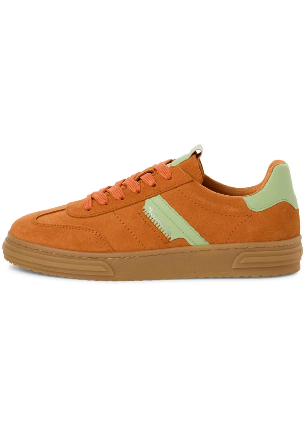 Tamaris Brenna Leren 70's Sneakers in Orange
