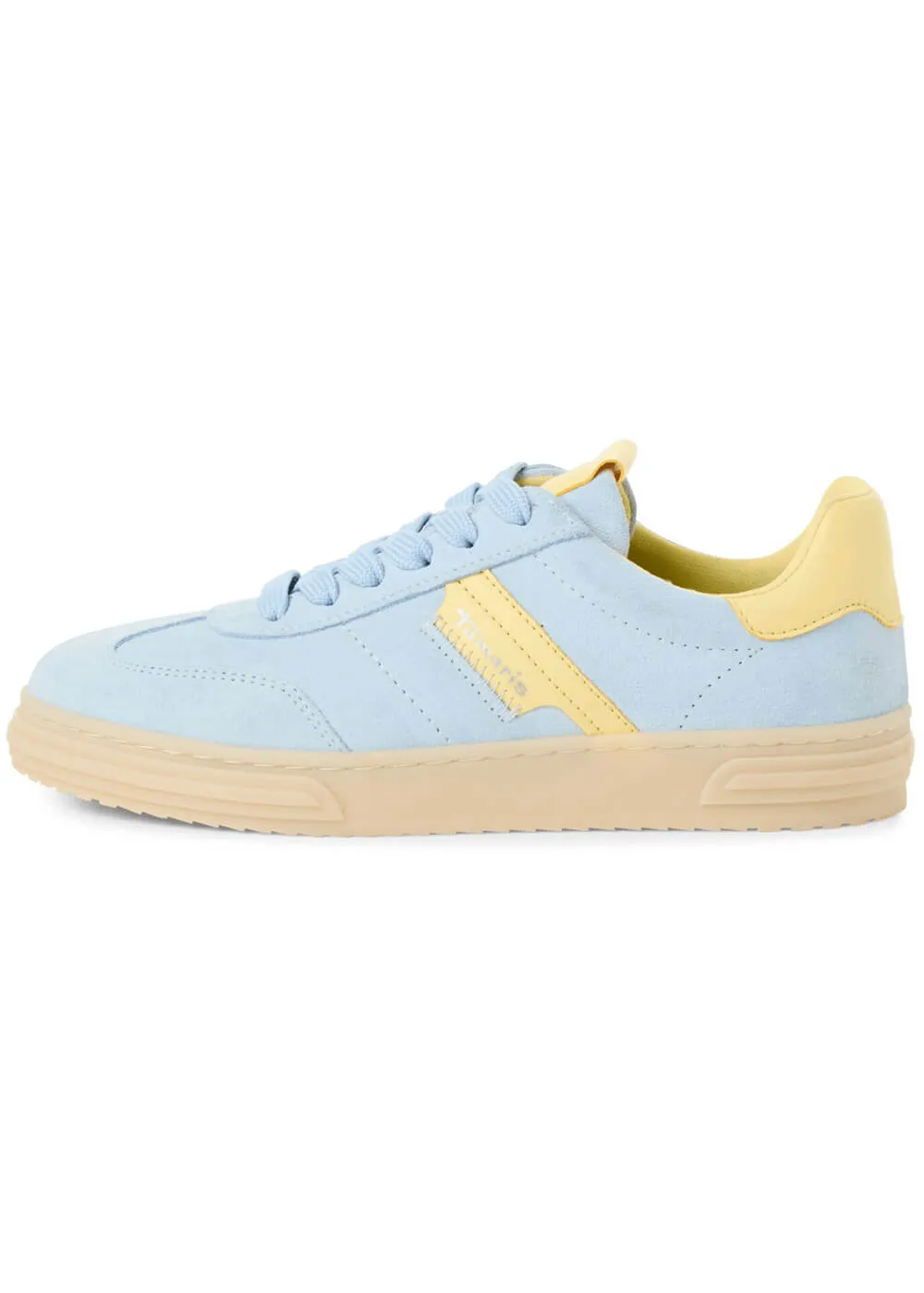 Tamaris Brenna Leren 70's Sneakers Light Blue